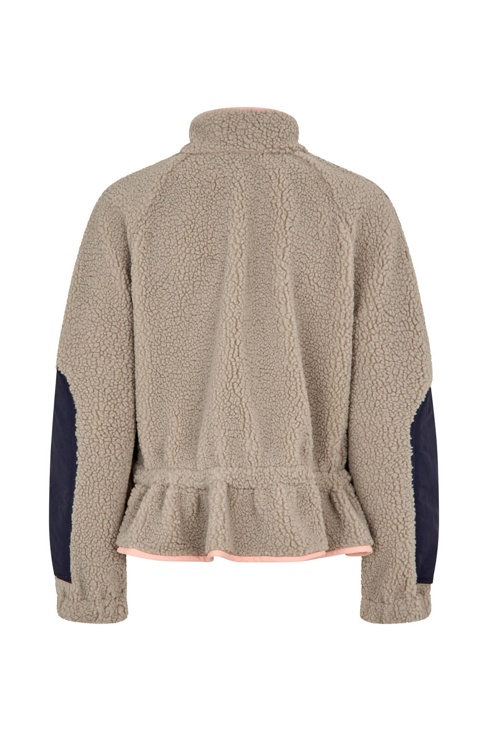 2412 Dropped Shoulder Gathered fleecejakke - Flint Gray